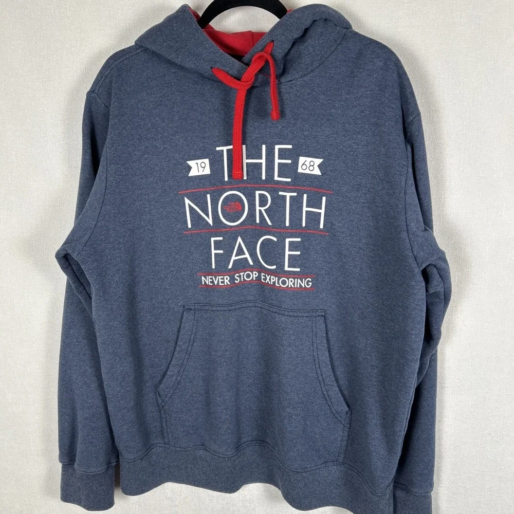 The North Face Hoodie Men's XL Gray Never Stop Exploring Pullover Sweatshirt